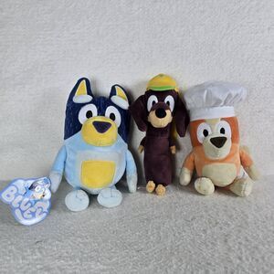 Bluey Friends Bingo Bluey Snickers Dog Plush Stuffed Animal Toy Lot 9"